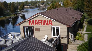 The Lodge features a private balcony with a view of the river